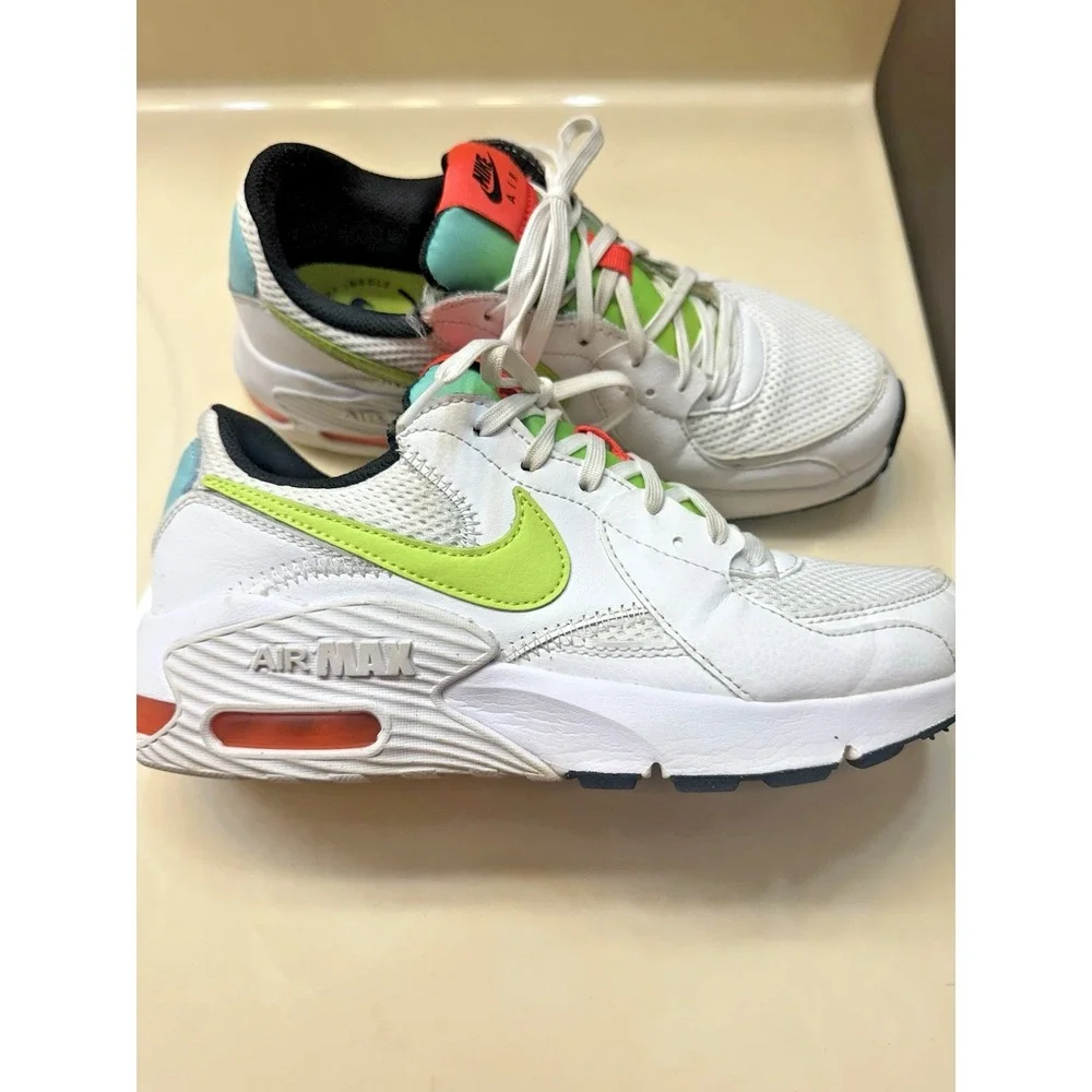 Nike Air Max Excee Gel Sneakers Shoes Neon Pink Green Women's Size 8 Lace UP
